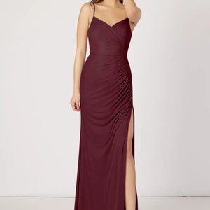Azazie Tequila Dress in Color Cabernet (Size A0)